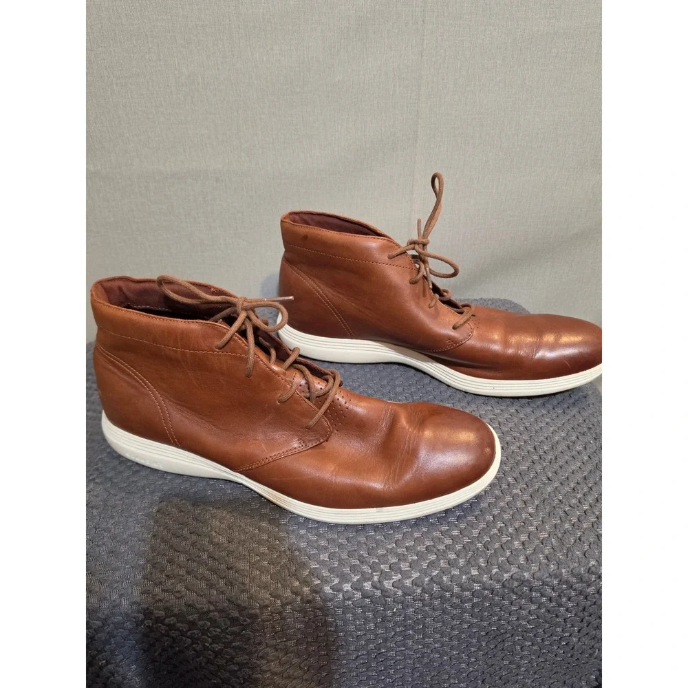 Cole Haan Grand Crosscourt Chukka Tan Leather Mens Boots 13M C29589